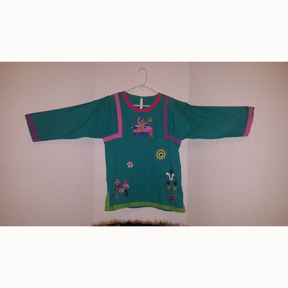 VTG Ramona Rull Mirrored Embroidered Tunic & Pants